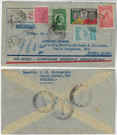 Brazil 1931 Compagnie Générale Aéropostale Airmail Registered Cover From Pelotas To Buenos Aires Argentina 5 Stamp - Luchtpost (private Maatschappijen)