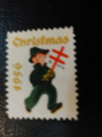1956 Vignette Christmas Seals Seal Poster Stamp USA - Non Classificati