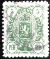 Suomi - Finland - D2/25 - (°)used - 1890 - Michel 28A - Russische Staatswapen - Oblitérés