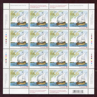 FEUILLE** De 2006 Du CANADA De 16 Timbres Gommés "51 C.- VOILIER DE L'EXPEDITION DE 1906" - Feuilles Complètes Et Multiples