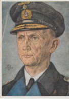 Militaria . Cpsm 10x15 W. WILLRICH 1939 (peintre Pro-nazi) Konteradmiral DÖNIZ Befehls Haber Der U. Boot Ctreitstrafte - Personajes