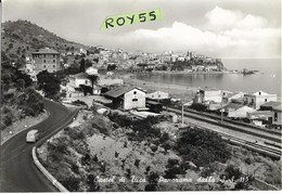 Sicilia-messina-castel Di Tusa Frazione Di Tusa Veduta Panorama Citta Stazione Ferroviaria Treno Panoramica Anni 50 60 - Otros & Sin Clasificación