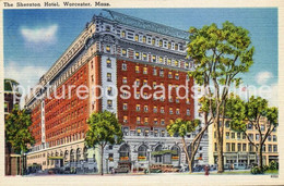 WORCESTER THE SHERATON HOTEL  MASSACHUSETTS OLD COLOUR POSTCARD USA AMERICA - Worcester