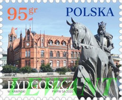 2020.11.30. Polish Cities - Bydgoszcz - Monument Of Kazimierz On Horseback And The Building Of The Post Office - MNH - Neufs