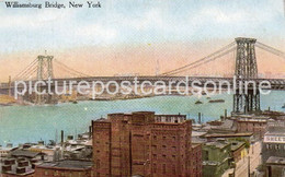 WILLIAMSBURG BRIDGE NEW YORK OLD COLOUR POSTCARD USA AMERICA - Bridges & Tunnels