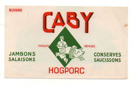 Buvard Caby Jambons Salaisons Conserves Saucissons Hogporc - Format : 18x10.5 cm - Alimentaire