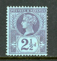 -GB-1887-"2 1/2 Penny Jubilee" MH (*) - Unused Stamps