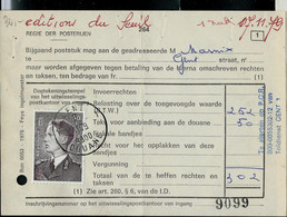 Doc De La Poste Avec Type De Bast (50 Frs) Obl. GENT - 1 B 1 - DOUANE  (9000) De 1979 - Rural Post