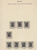 Saar 1920/1921 Mi#50 Study On Page - Unused Stamps