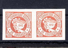 Brazil 1942 Mi#578 Imperforated Horyzontal Pair, Mint Never Hinged - Nuevos