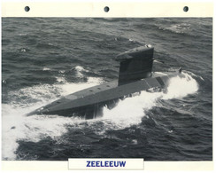 (25 X 19 Cm) (22-8-2021) - T - Photo And Info Sheet On Warship - Netherlands - Zeeleeuw (submarine) - Autres & Non Classés