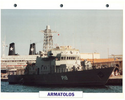 (25 X 19 Cm) (22-8-2021) - T - Photo And Info Sheet On Warship - Greece - Armatolos - Autres & Non Classés