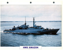 (25 X 19 Cm) (22-8-2021) - T - Photo And Info Sheet On Warship - UK - HMS Amazon - Autres & Non Classés