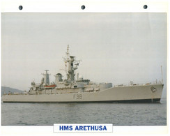 (25 X 19 Cm) (22-8-2021) - T - Photo And Info Sheet On Warship - UK - HMS Arethusa - Autres & Non Classés