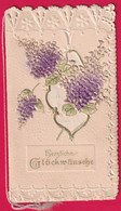 Prägekarte Aufklappbare Um Ca 1900, Herzlichen Glückwunsch - Otros & Sin Clasificación