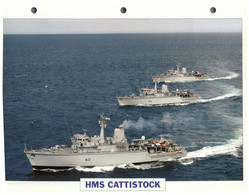 (25 X 19 Cm) (22-8-2021) - T - Photo And Info Sheet On Warship - UK - HMS Cattistock (+ M 39 & M 38) - Other & Unclassified