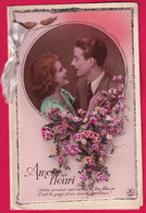 Prägekarte Aufklappbare Um Ca 1930/1940, Amour Fleuri - Autres & Non Classés