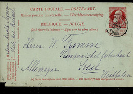 Entier N° 35. Obl. UCCLE 1908 Pour L'Allemagne - Poste Rurale