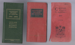CALENDARIO ATLANTE DE AGOSTINI N. 3 VOLUMETTI 1907 1958  2004 ISTITUTO GEOGRAFICO DE AGOSTINI NOVARA - Libri Antichi