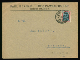 Beleg 1922 Infla EF Mi Nr. 152 Reklame Paul Bernau Berlin Wilmersdorf Berliner Straße 39 Nach Gebr. Kunert Cottbus - Infla