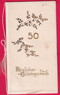 Prägekarte Aufklappbare Um Ca 1910/1920, Herzlichen Glückwunsch Zur Goldenen Hochzeit - Sonstige & Ohne Zuordnung