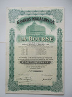 Grands Magasins De La Bourse -  Bruxelles - Capital 75 000 000 - Part Sociale - Andere & Zonder Classificatie