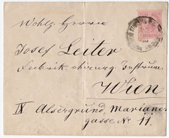 Integrity - Letter - Austria 1892 - Post Stamp Wien - ...-1850 Préphilatélie