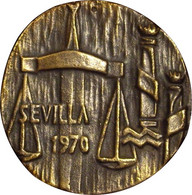 ESPAÑA. MEDALLA III CONGRESO IBEROAMERICANO DE DERECHO DEL TRABAJO. SEVILLA 1.970. BRONCE. ESPAGNE. SPAIN MEDAL - Professionnels/De Société