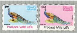 Pakistan 1976, Bird, Birds,  Indian Peafowl, Set Of 2v, MNH** - Pfauen