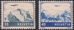 SUISSE, 1948, Paysages (Yvert 42 - 43 ) - Ungebraucht