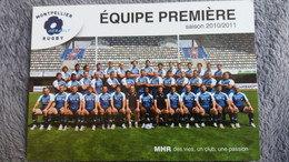 CPM MONTPELLLIER EQUIPE DE RUGBY PREMIERE SAISON 2010 2011  MHR  AU DOS LES X COMMANDEMENTS DU SUPPORTER - Rugby