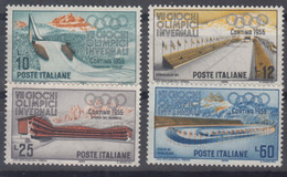 Italy Winter Olympic Games 1956 Cortina Mi#958-961 Mint Never Hinged - 1946-60: Nieuw/plakker