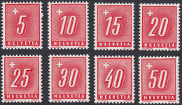 SUISSE, 1938, Timbres Taxes (Yvert 67 Au 74 ) - Taxe