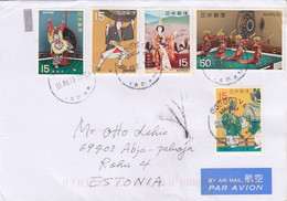 GOOD JAPAN Postal Cover To ESTONIA 2011 - Good Stamped: Art ; Dance ; Culture - Covers & Documents