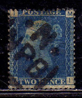 GREAT BRITAIN GRAN BRETAGNA 1858 1869 QUEEN VICTORIA REGINA VITTORIA TWO PENCE 2p USED USATO OBLITERE' - Used Stamps