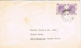 41423. Carta HONG KONG (Colonia Inglesa) 1919 To London. Comercial TSUN TSUN Trading - Covers & Documents