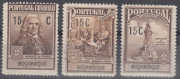 Portugal Mozambique 1925 Postage Due Mi#1-3 Mint Hinged - Mozambique