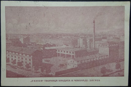 CROATIA Zagreb UNION Tvornica Kandita I Cokolade OLD POSTCARD 1930 - Publicité