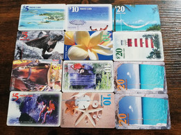 BAHAMAS        12X  CHIP  DIFFERENT CARDS  FINE USED / SPECIAL OFFER !!**6106** - Bahama's