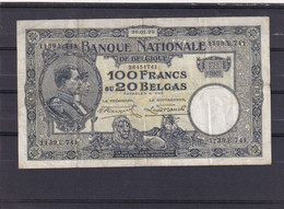 Belg 100 Fr 1929   XF - 100 Frank & 100 Frank-20 Belgas