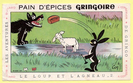 Buvard Pain D'épice Gringoire. Le Loup Et L'agneau. - Gingerbread