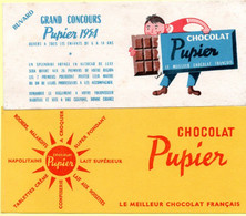 2 Buvards Chocolat Pupier. - Cocoa & Chocolat