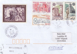 GOOD ANDORRA Postal Cover To ESTONIA 2021 - Good Stamped: Europa ; Art - Covers & Documents