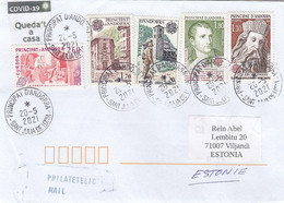 GOOD ANDORRA Postal Cover To ESTONIA 2021 - Good Stamped: Europa - Brieven En Documenten