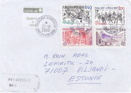 GOOD ANDORRA Postal Cover To ESTONIA 2020 - Good Stamped: Europa - Briefe U. Dokumente