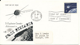 Canada FDC 5-1-1966 Ottawa Ontario Commerating The Launching Of Allouette Two With Cachet - 1961-1970