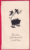 Prägekarte Aufklappbare Von 1924, Herzlichen Glückwunsch Zum Freudigen Ereignis - Autres & Non Classés