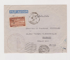 MOROCCO RABAT 1937 Airmail Cover To France - Lettres & Documents