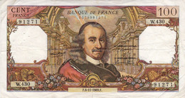 France 100 Francs 1969 F-VF P-149c "free Shipping Via Registered Air Mail" - 100 F 1964-1979 ''Corneille''