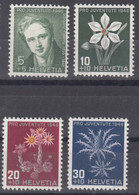 Switzerland 1946 Pro Juventute Flowers Mi#475-478 Mint Never Hinged - Unused Stamps
